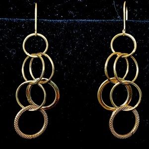 14k Milor Yellow Gold Dangle Earrings